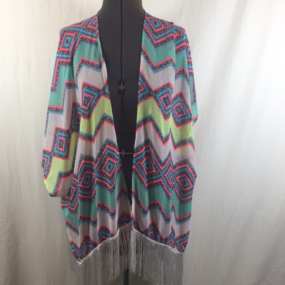 Op Shear Boho Cover Up Top Size M - Picture 1 of 6